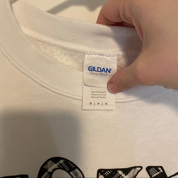 White crew neck sweatshirt “COZY” size M - Picture 2 of 4